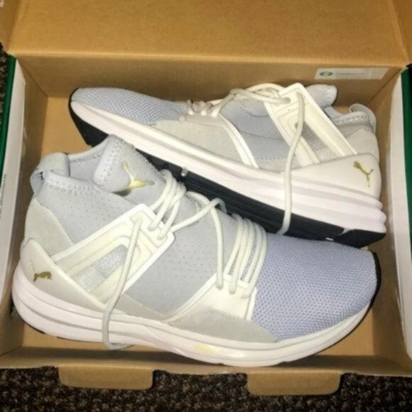 Puma B.O.G Limitless Hi Denim Blue White Sneakers Women's Size US 10 New In Box - Picture 1 of 17